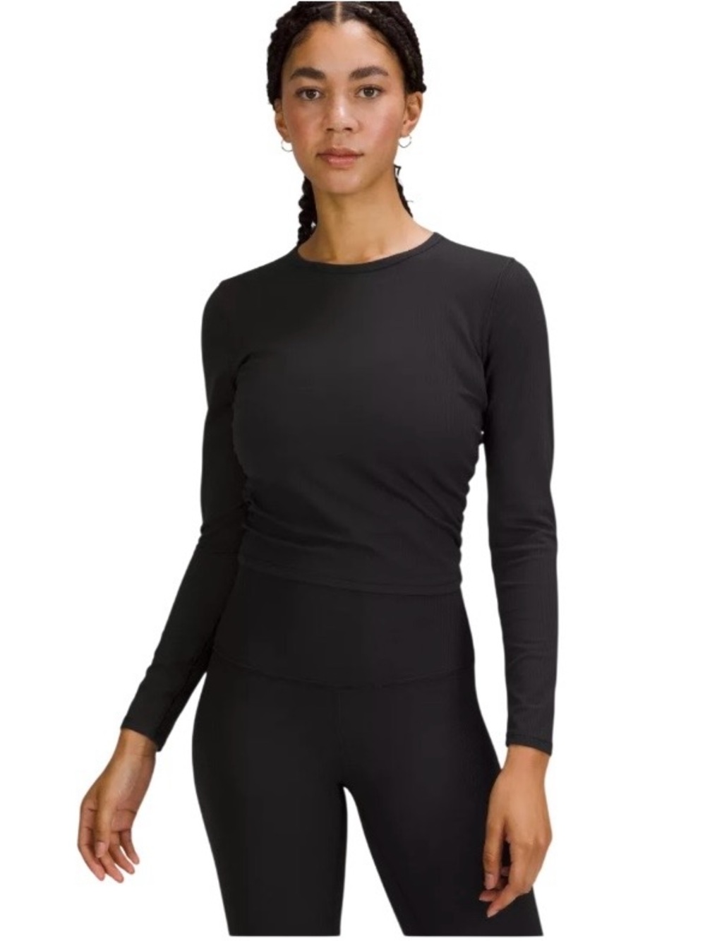 Lululemon All It Takes Ribbed Nulu Long-Sleeve Shirt Ruched Sides Buttery Soft